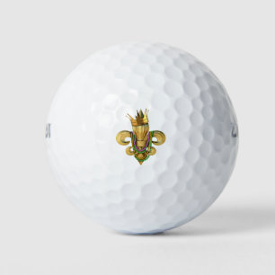 Balles De Golf Symbole Mardi Gras Pourcentage Fleur de Lis avec p