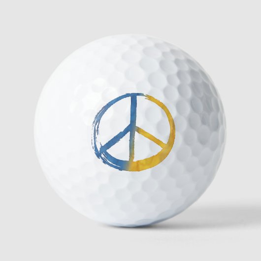 Balles De Golf SYMBOLE Ukrainien - PAIX SIGNE Ukraine Colours Gue (Recto)