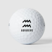 Balles De Golf Symbole zodiaque Aquarius (Devant)