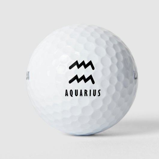Balles De Golf Symbole zodiaque Aquarius (Devant)