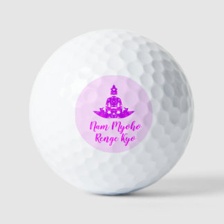 Balles De Golf Symétrie spirituelle rose et blanc Lotus Pose