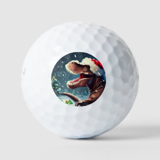 Balles De Golf T-Rex de Noël (3) (Devant)