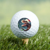 Balles De Golf T-Rex de Noël (3) (T-shirt Insitu)