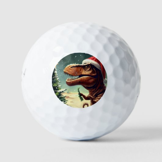 Balles De Golf T-Rex de Noël (4) (Devant)