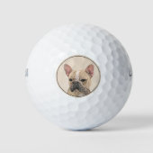 Balles De Golf Tableau Français Bulldog (Sable) - Joli Original D (Devant)