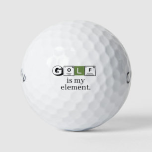 Balles De Golf Tableau périodique 'Le golf est mon élément' Humou