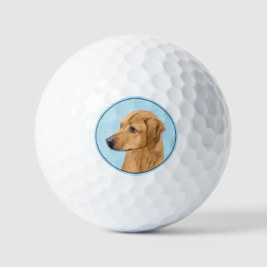 Balles De Golf Tableau Rhodesian Ridgeback - Art Chien original (Recto)