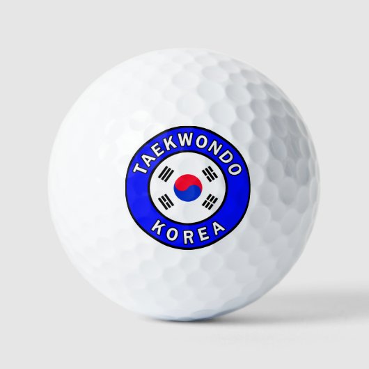 Balles De Golf Taekwondo Corée (Recto)