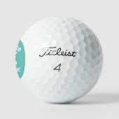 Balles De Golf Teal Golfer Funny Whimsical Tournament Favor (Logo)