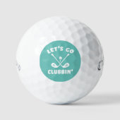 Balles De Golf Teal Golfer Funny Whimsical Tournament Favor (Recto)