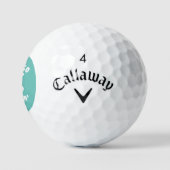 Balles De Golf Teal Golfer Funny Whimsical Tournament Favor (Logo)