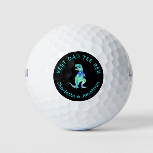 Balles De Golf Tee Rex Funny Dinosaur Golfing Dad Joke (Devant)