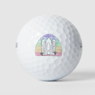 Balles De Golf Temple LDS Salt Lake City coucher de soleil arc-en