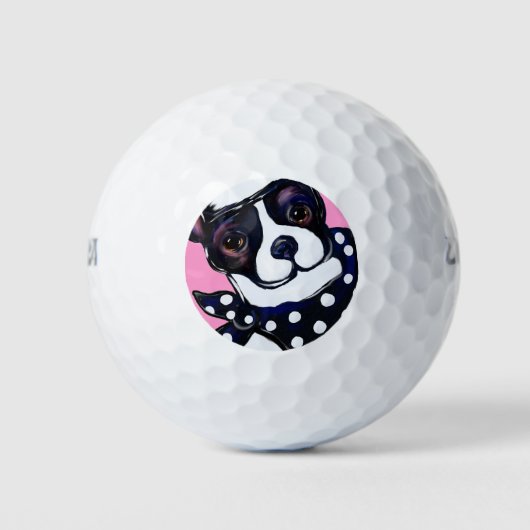 BALLES DE GOLF TERRIER DE BOSTON (Devant)
