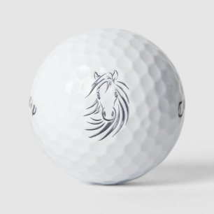 Balles De Golf Tête de cheval en argent