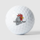 Balles De Golf Tête de Coq Gris (Devant)