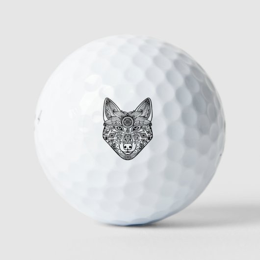 Balles De Golf Tête de loup inspirée (Devant)