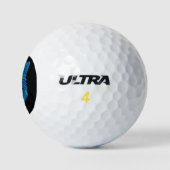 Balles De Golf Tête de loup poly bleu (Logo)