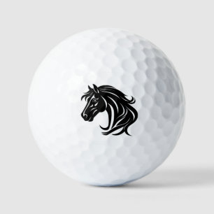 Balles De Golf Tête de magnifique cheval noir  