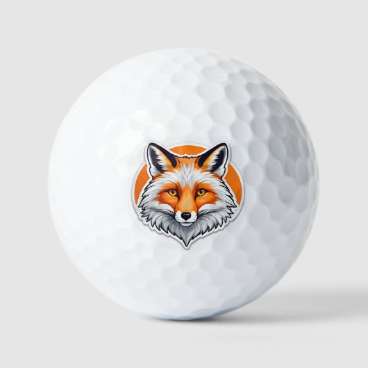 Balles De Golf Tête de renard vibrant (Recto)