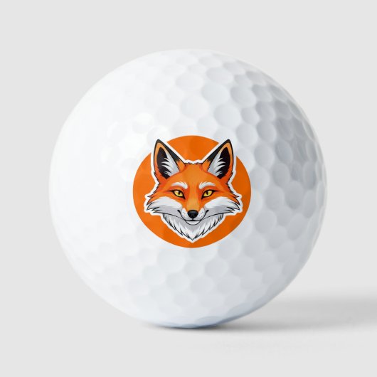 Balles De Golf Tête de renard vibrant (Recto)