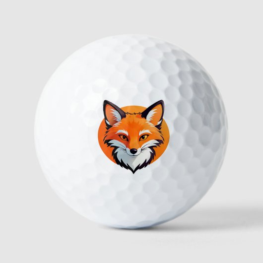 Balles De Golf Tête de renard vibrant (Recto)
