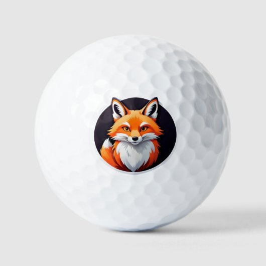 Balles De Golf Tête de renard vibrant (Recto)