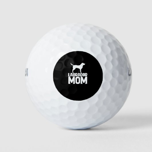 Balles De Golf Texte blanc de Labrador Mom (Devant)