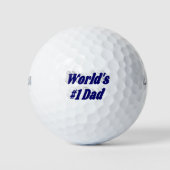 Balles De Golf Texte bleu foncé pour papa (Devant)