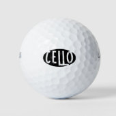 Balles De Golf Texte brut ovale cello (Devant)