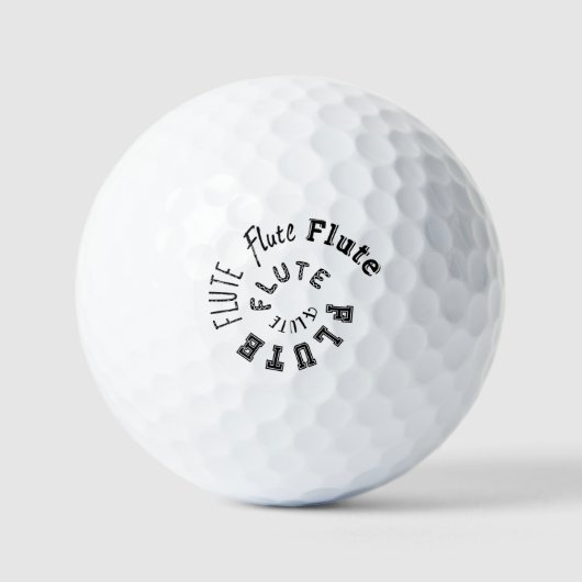 Balles De Golf Texte de la spirale de flute (Recto)