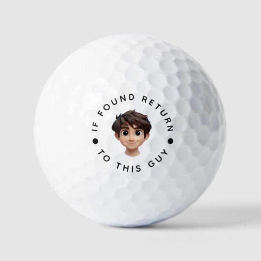 Balles De Golf Texte et nom personnalisés (Recto)