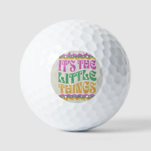 Balles De Golf Texte ondulé tendance affirmation inspirante Boho (Recto)