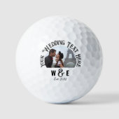 Balles De Golf Texte Vintage Personnalisé Golf Ball Wedding Faveu (Recto)