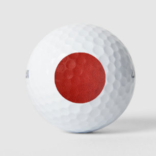 Balles De Golf Texture en cuir rouge