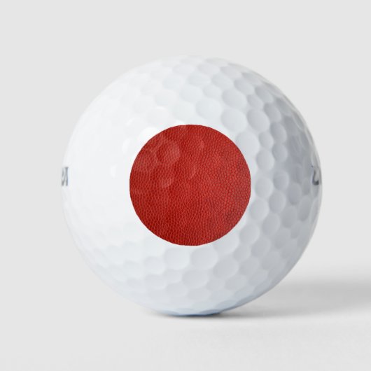 Balles De Golf Texture en cuir rouge (Devant)