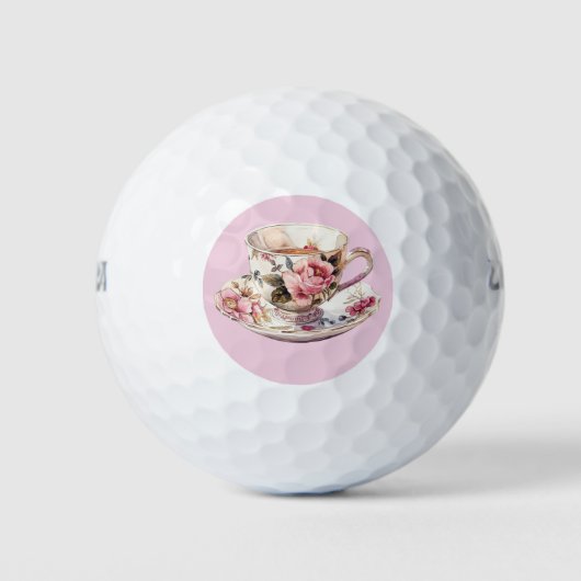Balles De Golf Thé à la Mode Floral (Devant)