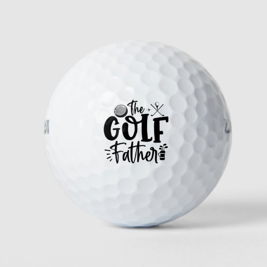 Balles De Golf The Golf Father – Funny Golf Pun Design (Devant)