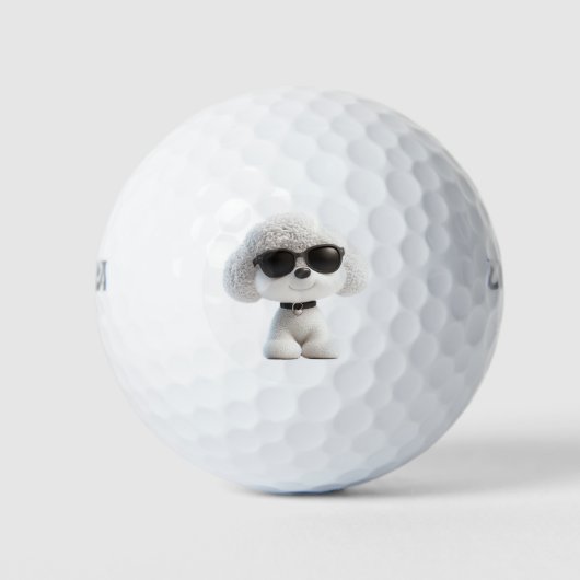 Balles de Golf Thème Bichon Frise (Devant)