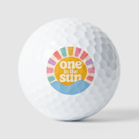 Balles De Golf Thème d'anniversaire One in the Sun (Recto)