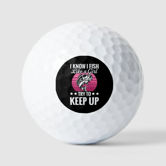 Balles De Golf Thème de pêche amusant (Recto)