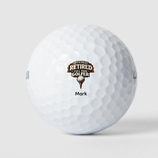 Balles De Golf Thème de retraite de golf pour golfeur (Devant)