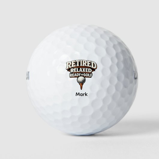 Balles De Golf Thème de retraite de golf pour golfeur (Devant)