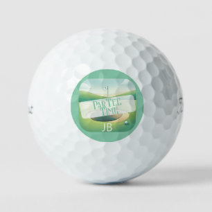 Balles De Golf Thème Golf Par Tee Monogram Golf Balls