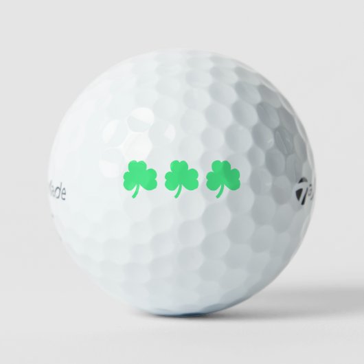 Balles De Golf Three Green Shamrock Trinity (Recto)