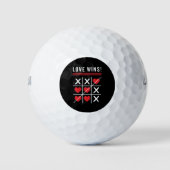 Balles De Golf Tic Tac Toe Love gagne Anniversaire Saint-Valentin (Devant)