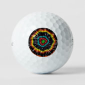 Balles De Golf Tie Dye Opale Noire, (Recto)