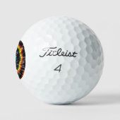 Balles De Golf Tie Dye Opale Noire, (Logo)