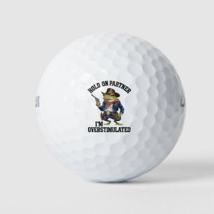 Balles De Golf Tiens-toi partenaire je suis cow-boy grenouille su