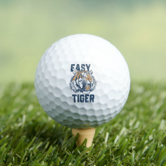 Balles De Golf Tigre Facile Illustration Drôle d'Animal Sauvage